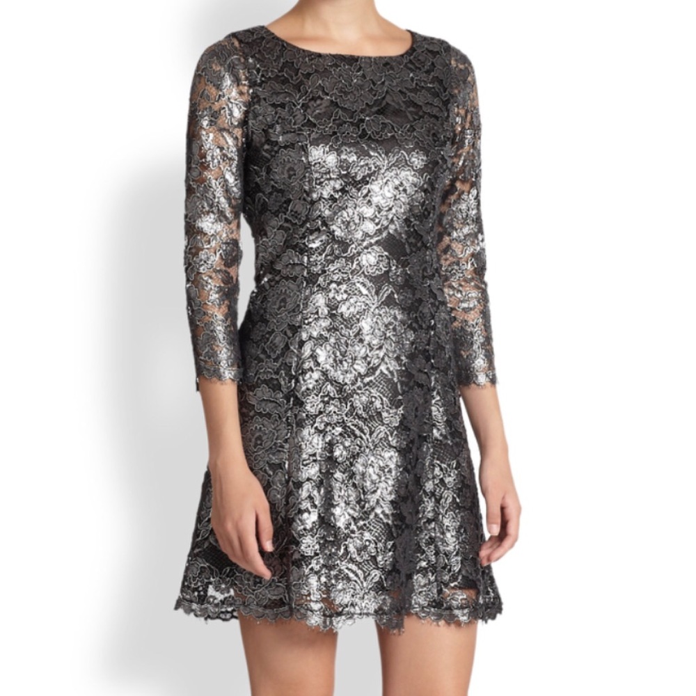 Shoshanna Black Lace Cocktail Dress Size 4